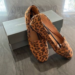 French Connection Leopard Delilah Flat Size 7